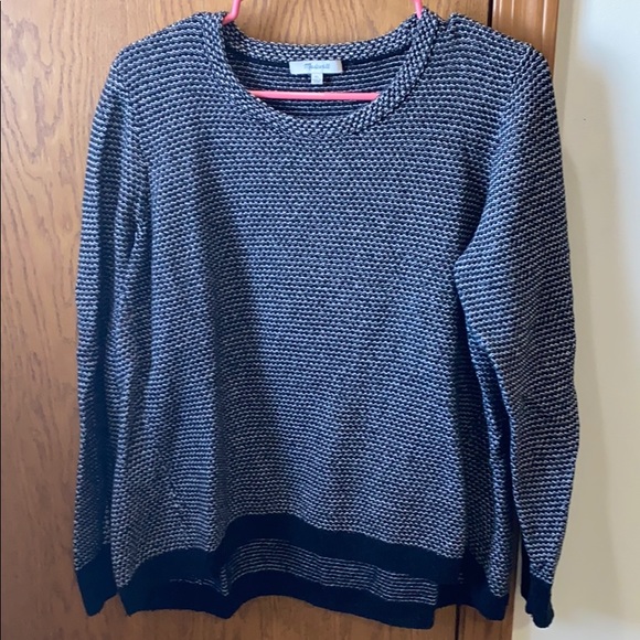 Madewell Sweaters - MADEWELL boxy cozy sweater size XL black white
